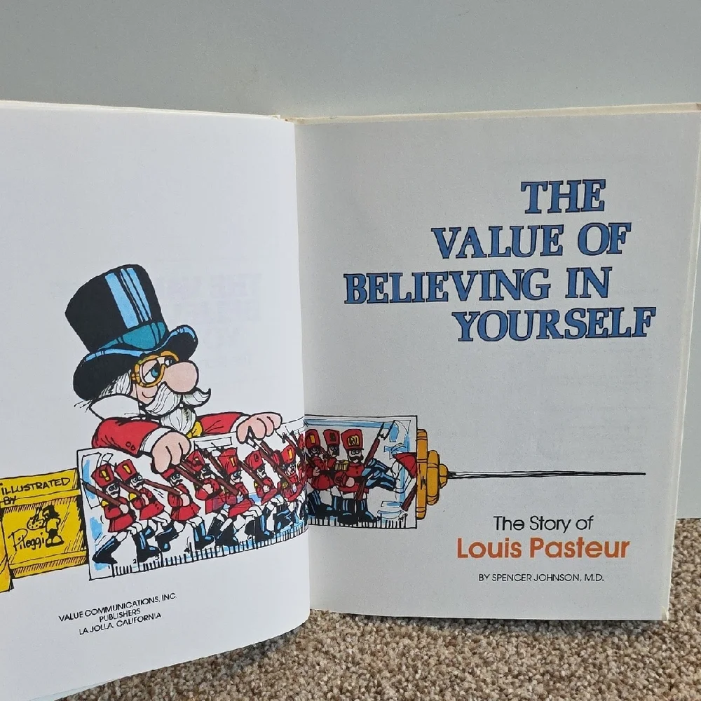 The Value of Believing in Yourself Book - The Story Of Louis Pasteur - Vintage